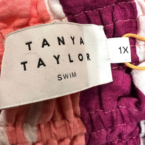 Tanya Taylor Swim NWT Leandra Smocked Striped Cover Up Dress Women’s 1X - Picture 10 of 11